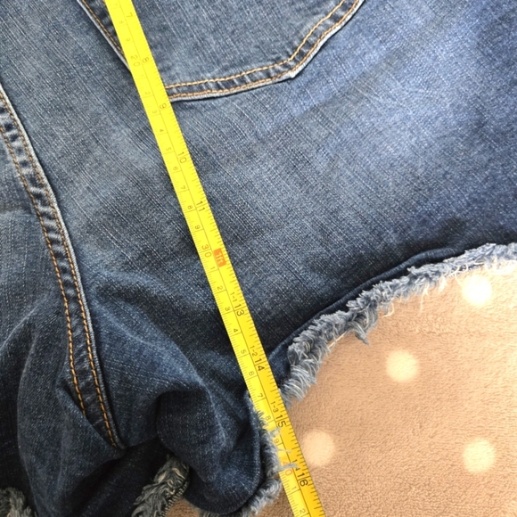 Torrid Blue Jean Shorts with Frayed Hem - Size 24 - Picture 8 of 12